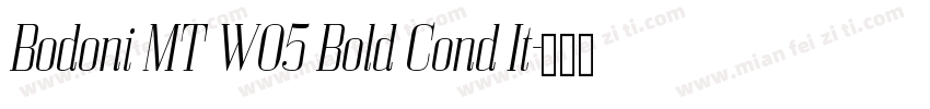 Bodoni MT W05 Bold Cond It字体转换